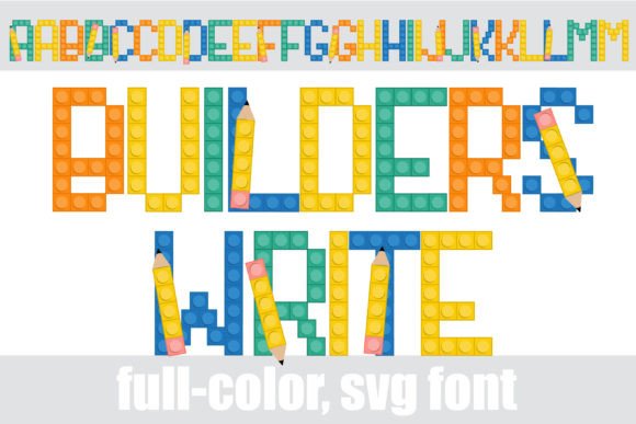 Builders Write: A Playful Color Font for Bold Brand Identity
