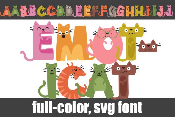 Emoticat: A Playful Color Font for Bold Brand Identity