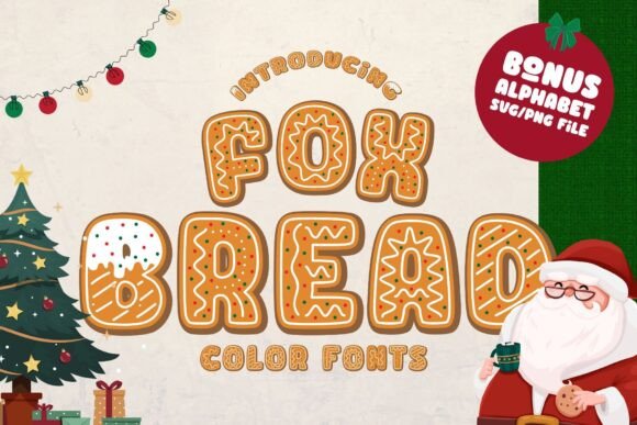 Fox Bread: A Gingerbread Color Font for Festive Branding