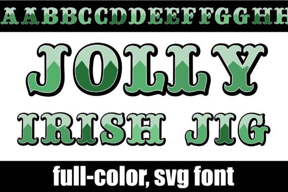 Jolly Irish Jig: A Colorful Display Font for Editorial Design