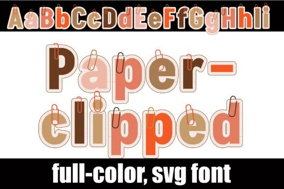 Paperclipped Pumpkin: A Color Font for Autumn Web Design