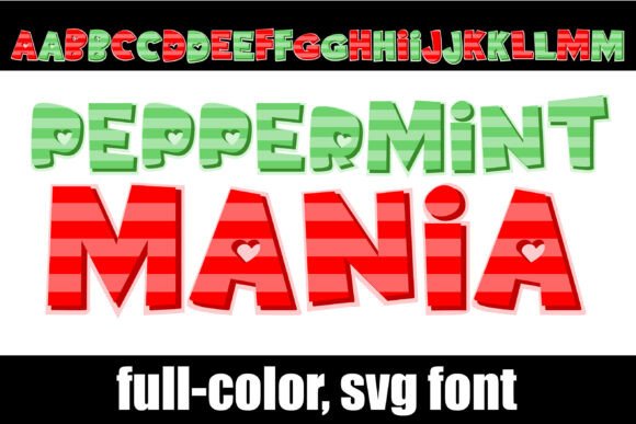 Peppermin-mania: A Color Font for Playful Brand Identity