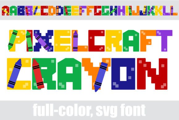 Pixelcraft Crayon: A Colorful Typeface for Digital Design