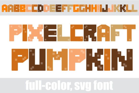 Pixelcraft Pumpkin: A Color Font for Autumn Branding