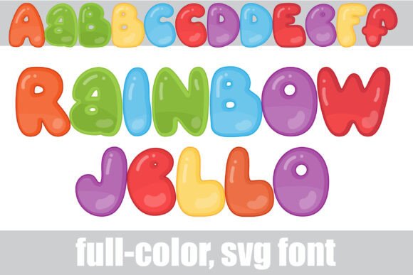 Rainbow Jello: A Colorful Display Font for Playful Web Design
