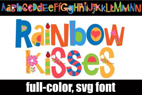 Rainbow Kisses Font: A Colorful Typeface for Makers