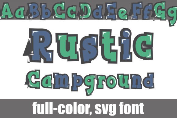 Rustic Campground: A Color Font for Bold Web Headers