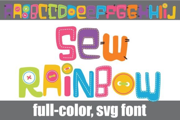 Sew Rainbow: The Whimsical Color Font for Handmade Brands