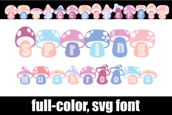 Spring Mushrooms: A Colorful Display Font for Modern Web Design