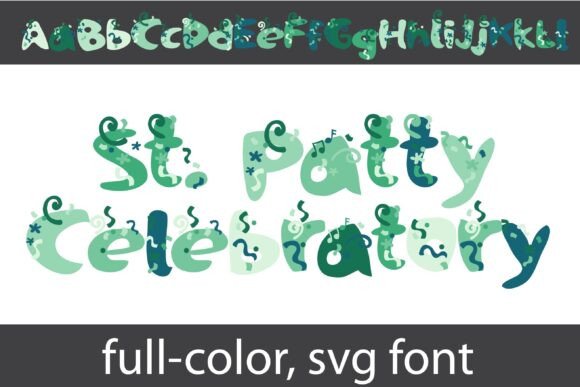 St. Patty Celebratory: A Colorful Display Font for Editorial Joy
