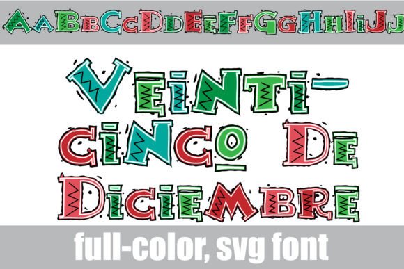 Veinticinco De Diciembre: A Color Font for Festive Web Design